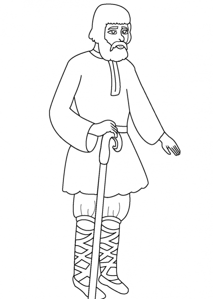 Нарисовать дедушку поэтапно