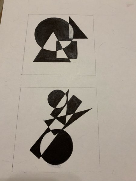 Составление композиции из геометрических фигур