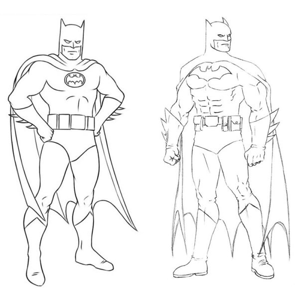 Поэтапное рисование Бэтмена