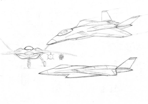 Рисование истребитель