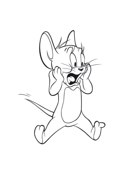 Мышонок Джерри раскраска