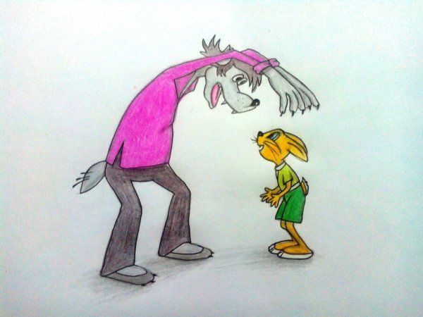 Волк ну погоди карандашом
