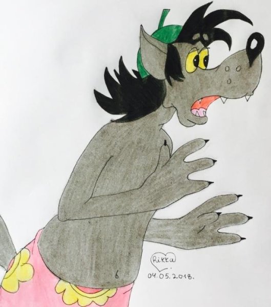 Нарисовать волка из ну погоди