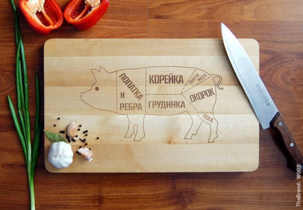 Доска разделочная с Выжиганием