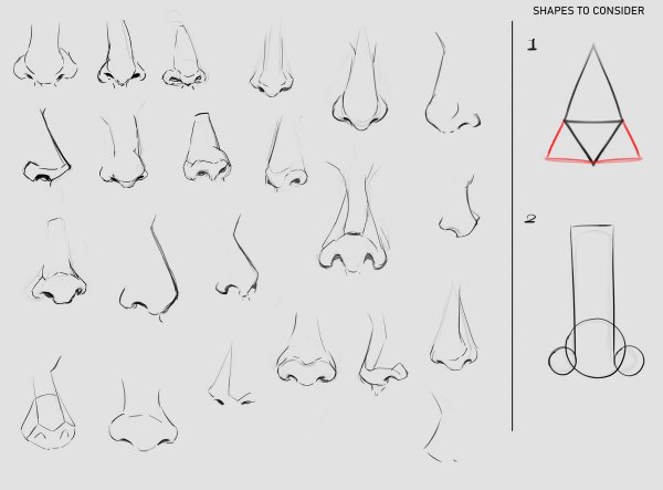 Нос рисунок лайн-1