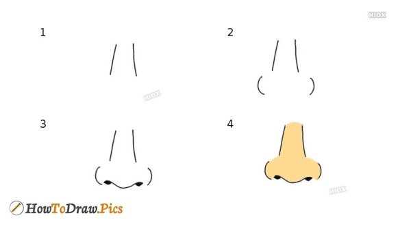 Нос рисовать