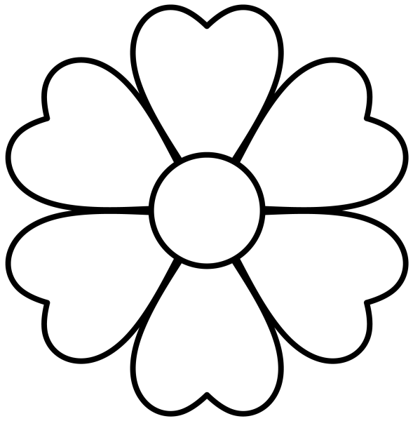 Цветок для срисовки легкий