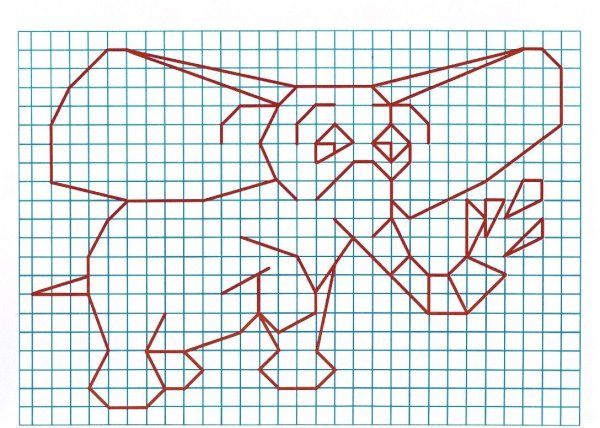Чертить фигуры по клеточкам