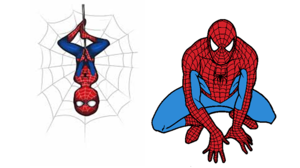 Человек паук для рисования