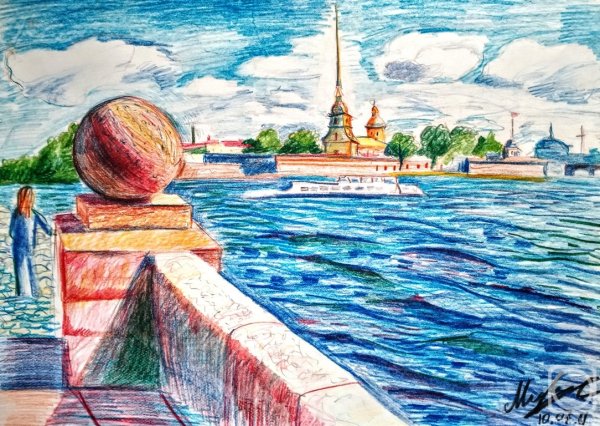 Исаакиевский собор акварель