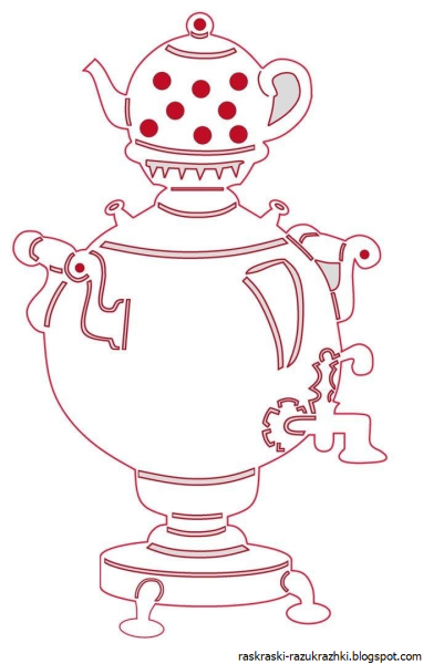 Аппликация самовар