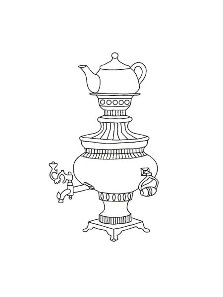 Рисование с натуры предметов комбинированной формы чайник самовар