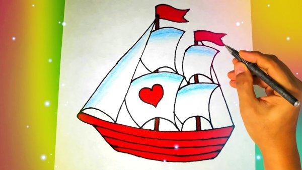 Трафарет "кораблик"