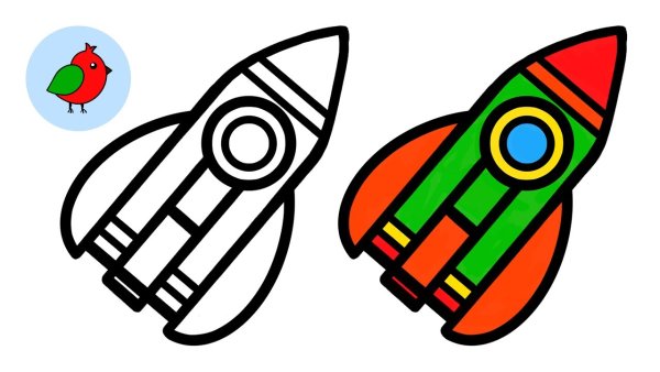 Ракета красивый рисунок для детей