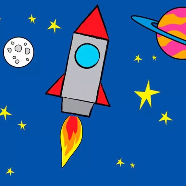 Рисование Космическая ракета