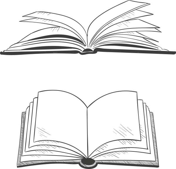 Рисунок развернутой книги