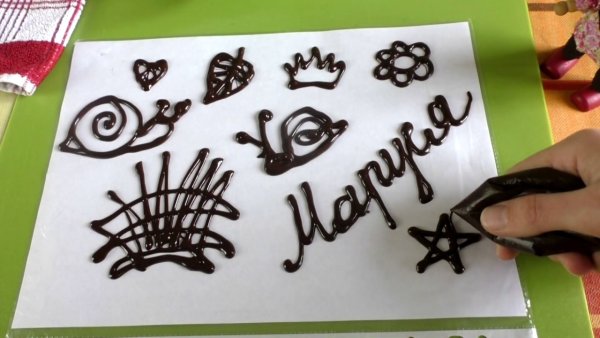 Фигуры из шоколада для торта