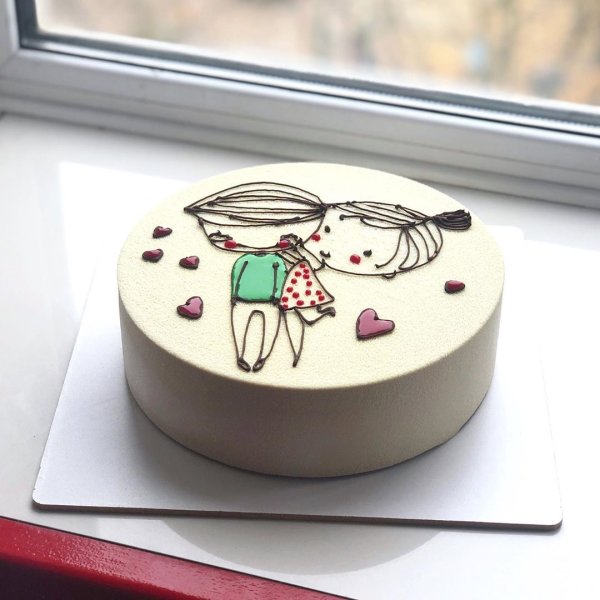 Узоры на торте