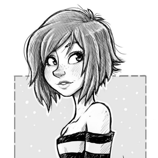 Нарисовать девочку с каре