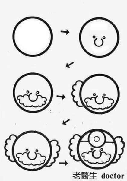 Рисунок из окружностей тигра