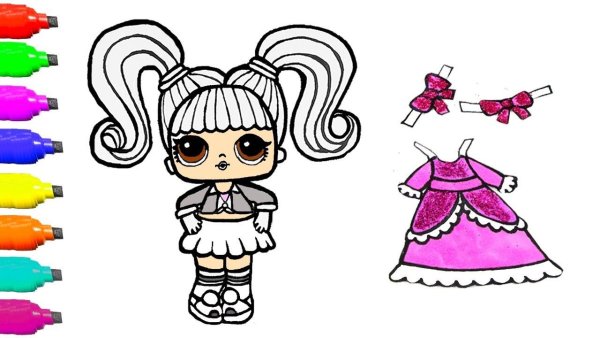 Кукла ЛОЛ карандашом