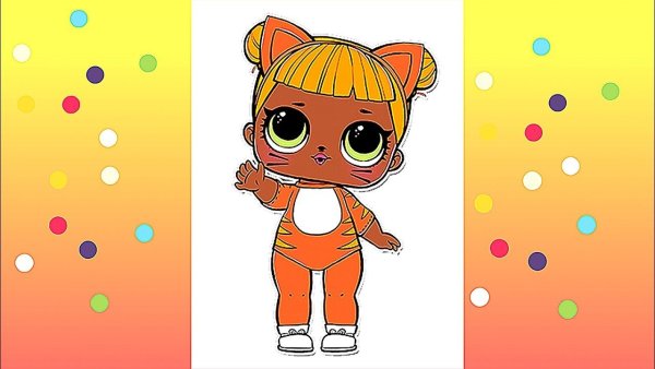 Рисование для детей кукла ЛОЛ