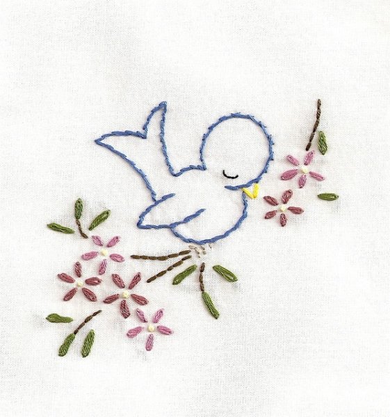 Вышивка стебельчатым швом для начинающих