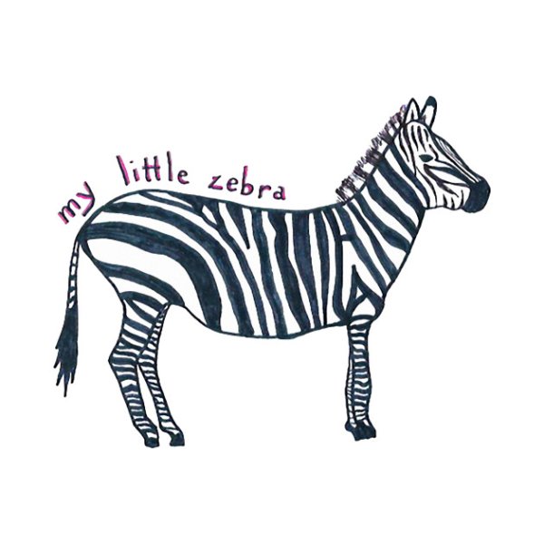 Зебра раскраска для малышей простая