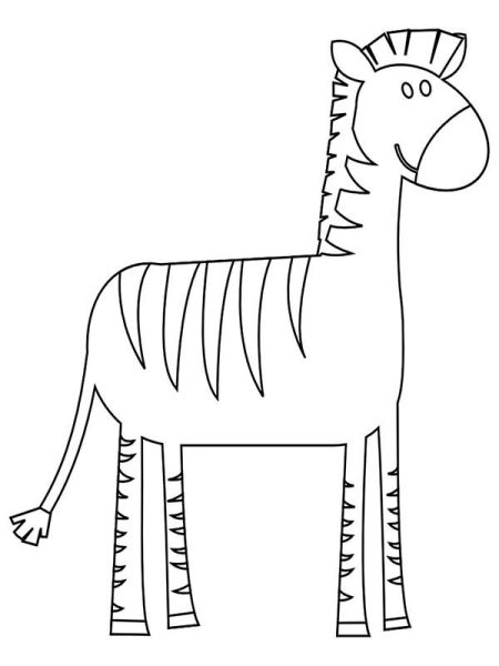 Поэтапное рисование зебры