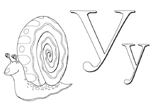 Английская Азбука раскраска