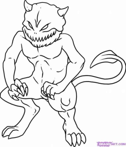 Черт раскраска