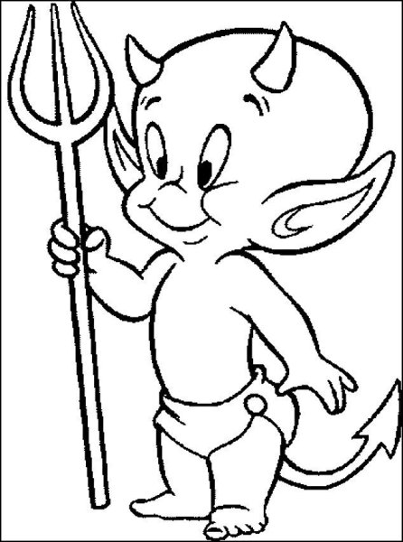 Раскраска чертенок