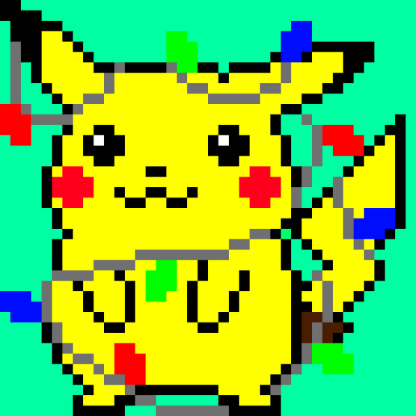 Пикачу в клеточку