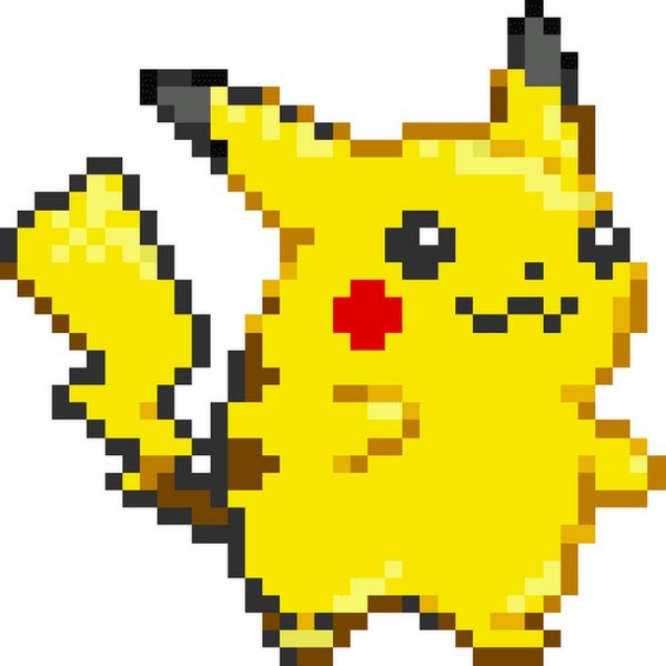 Небольшой Пикачу по клеточкам