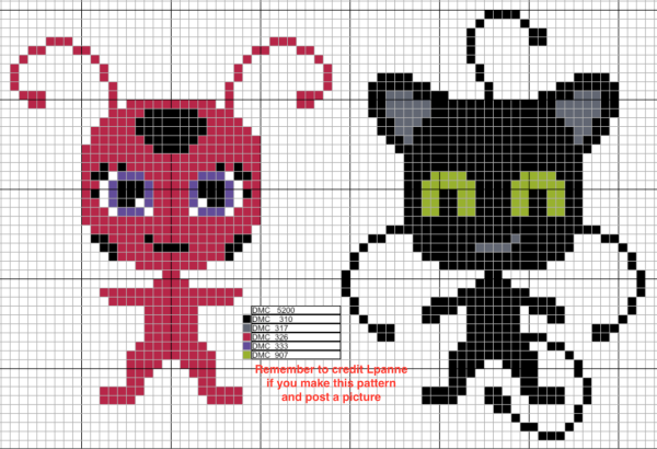 Вышивание крестиком леди баг