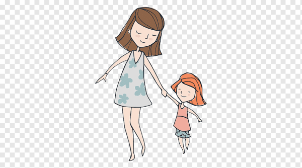 Мама и ребенок рисунок мультяшный