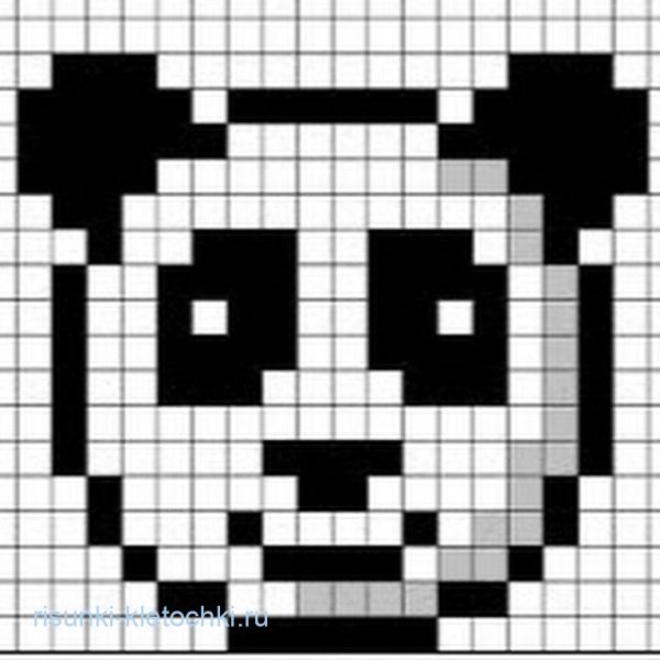 Клеточкам в тетради черно белые