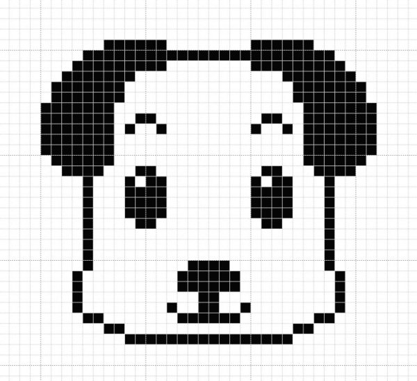 Рисунки по клеточкам черно белые