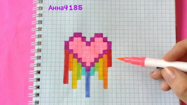 Рисунки по клеточкам маленькие милые