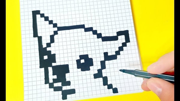 Котики по клеточкам маленькие