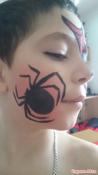 Аквагрим паутина для детей