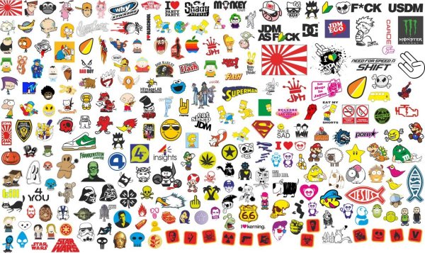 Много картинок на одном листе