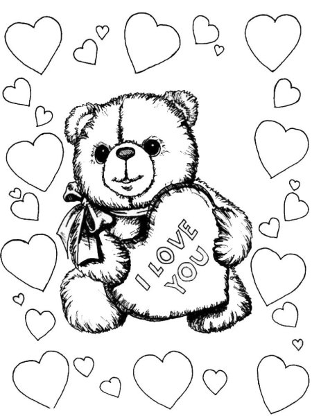 Рисунки на 14 февраля лёгкие