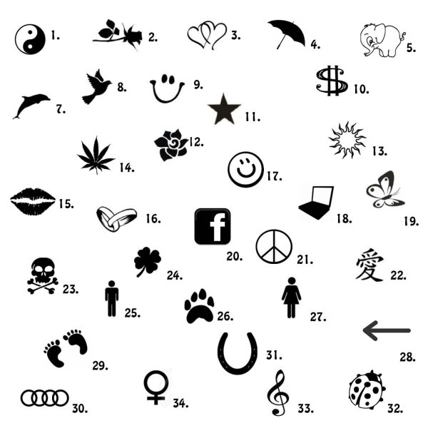 Эскизы маленьких татуировок для девушек