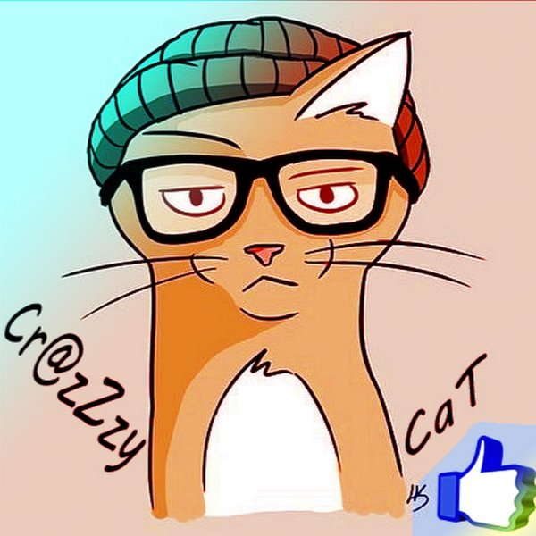 Крутой кот мультяшный