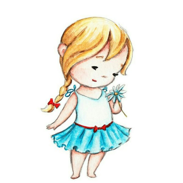 Иллюстрация маленькой девочки