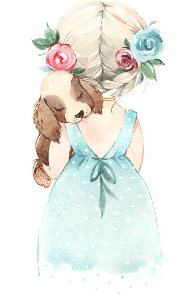 Балерина детская рисованная