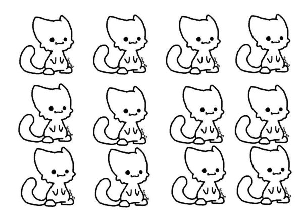 Наклейки контур