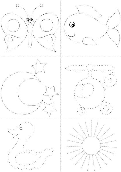 Рисование по контуру для детей