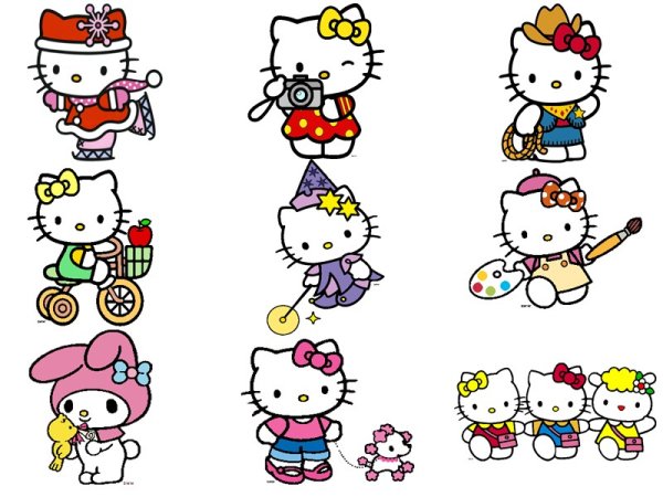 Картинки hello Kitty для срисовки